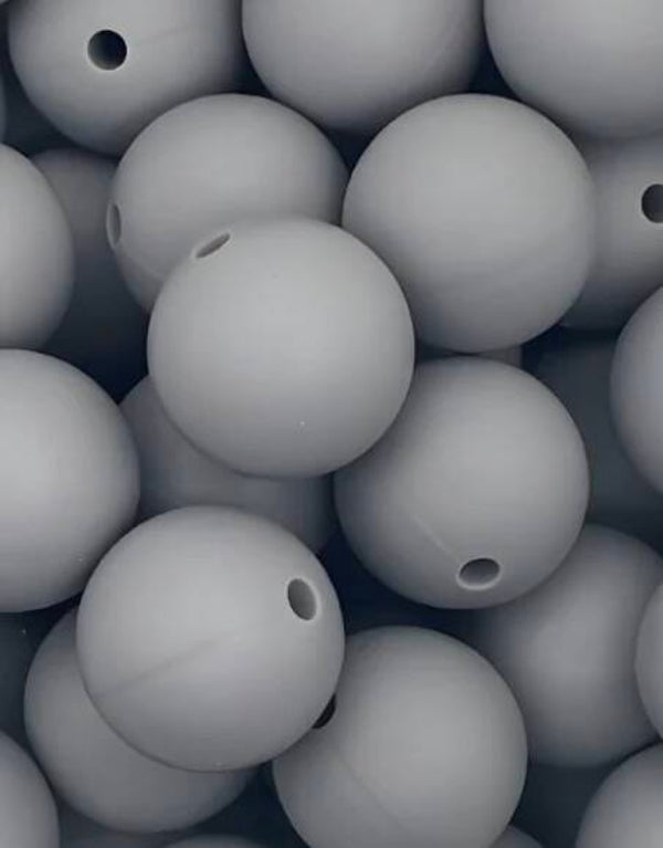 Silicone kralen grijs