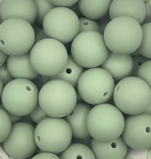 Silicone kralen stone green