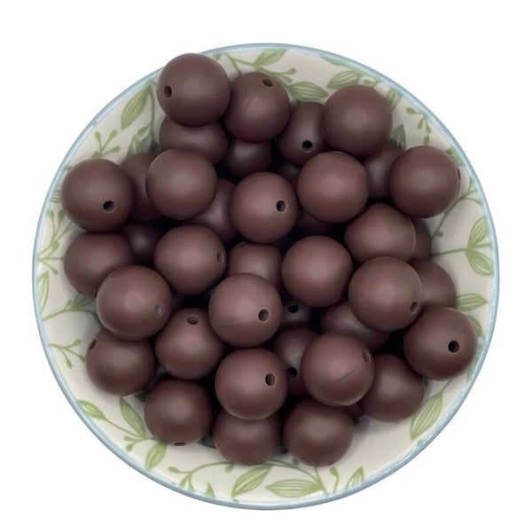 Siliconen Kralen Choco Puur