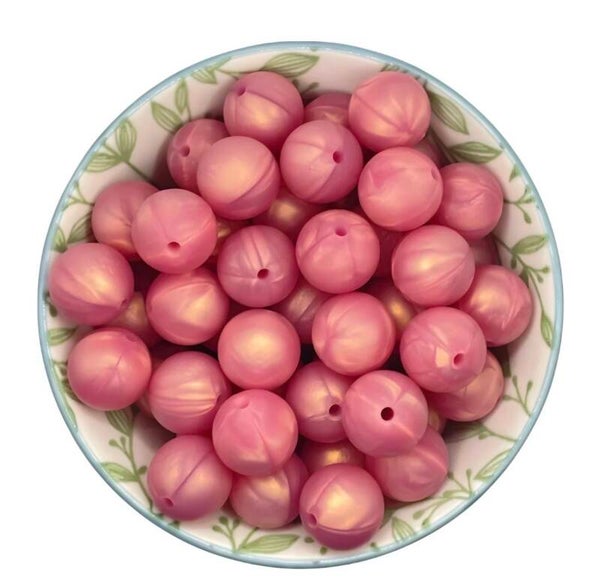 Siliconen Kralen Dark Pink Pearl