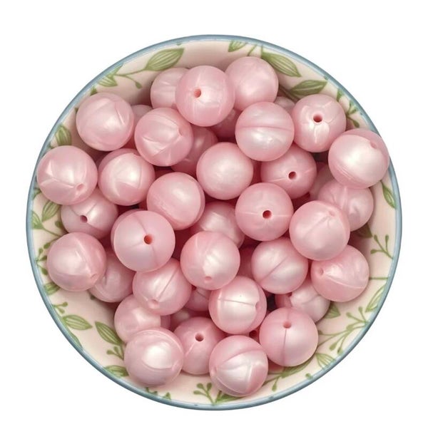 Siliconen Kralen Pink Pearl