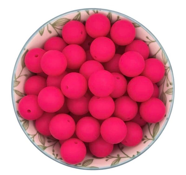Siliconen Kralen Neon Roze