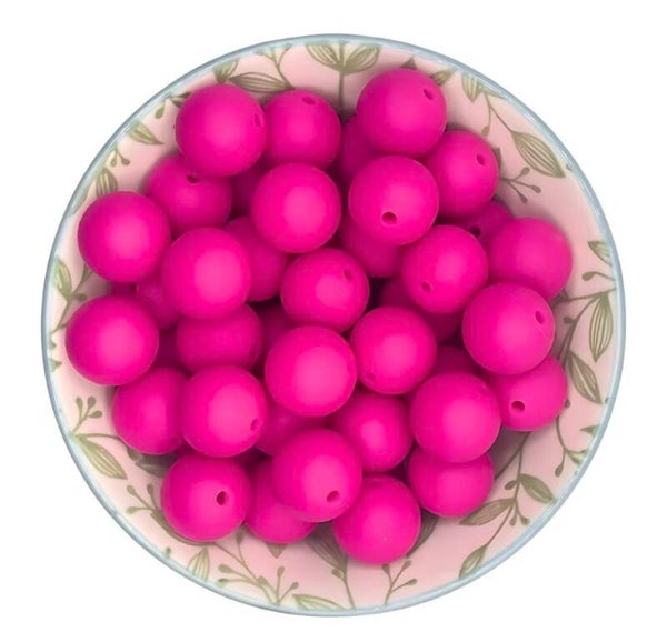 Siliconen Kralen Fuchsia