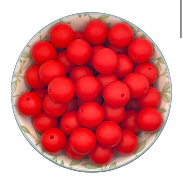 Siliconen Kralen Rood 15 mm