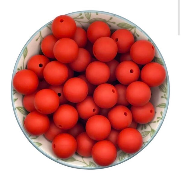 Siliconen Kralen Diep Rood