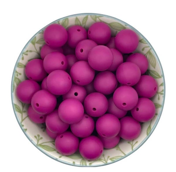 Siliconen Kralen Magenta
