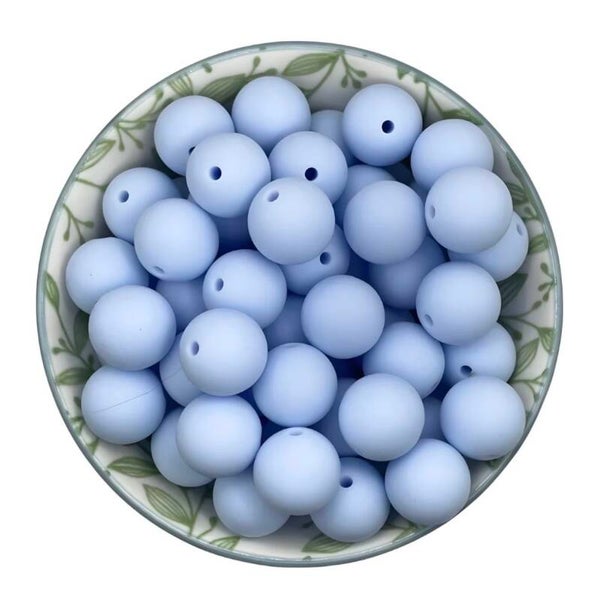 Siliconen Kralen Baby Blauw