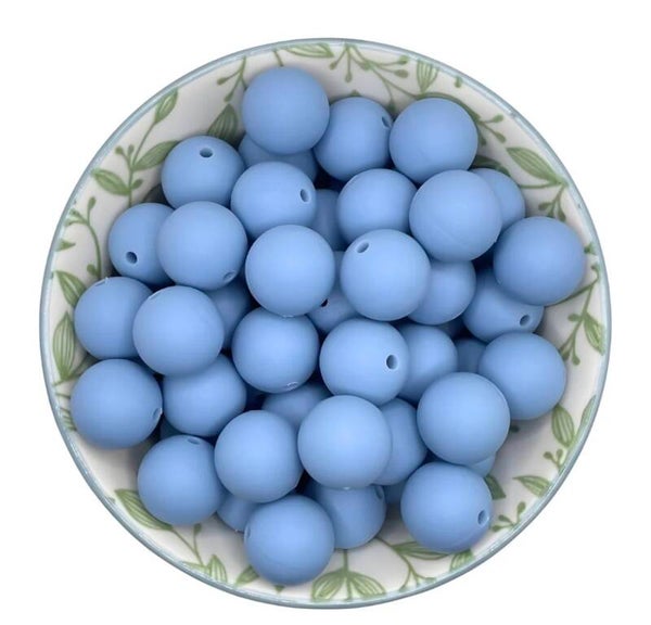 Siliconen Kralen Oud Blauw