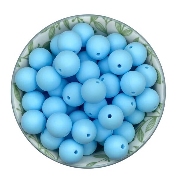Siliconen Kralen Helder Blauw