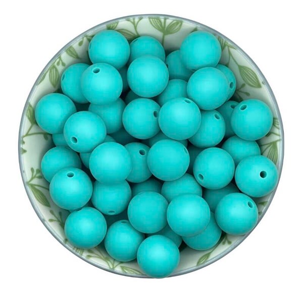 Siliconen Kralen Turquoise