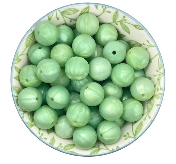 Siliconen Kralen Green Pearl