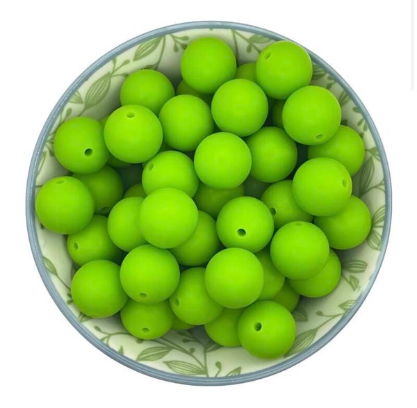 Siliconen Kralen Lime