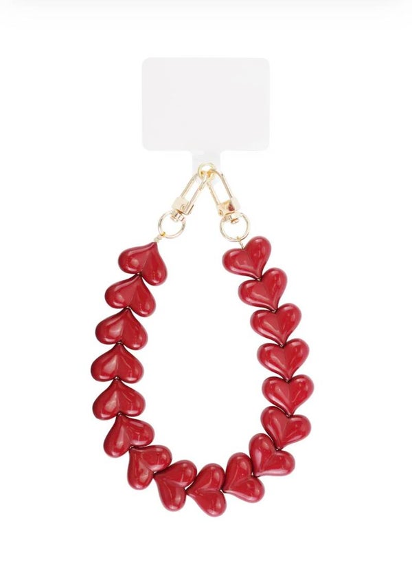 Telefoonkoord bordeaux rood