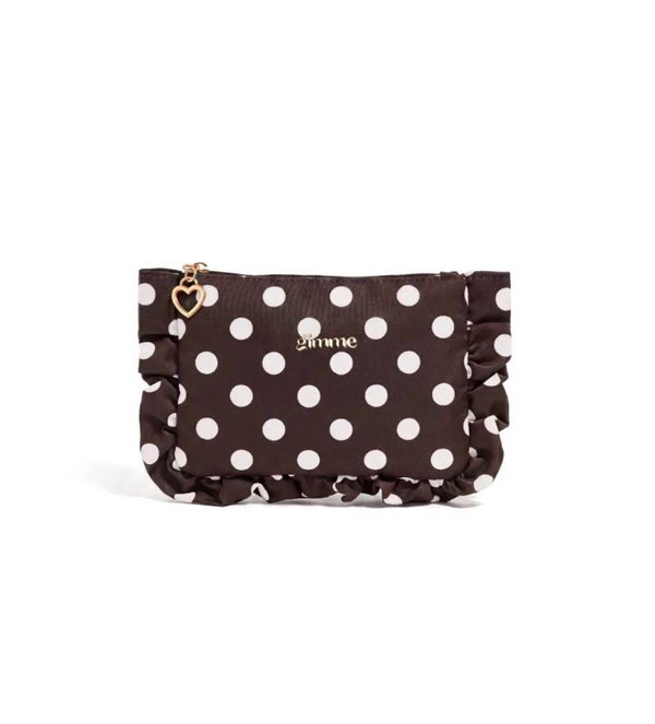 Make up tas - etui bruin stippen