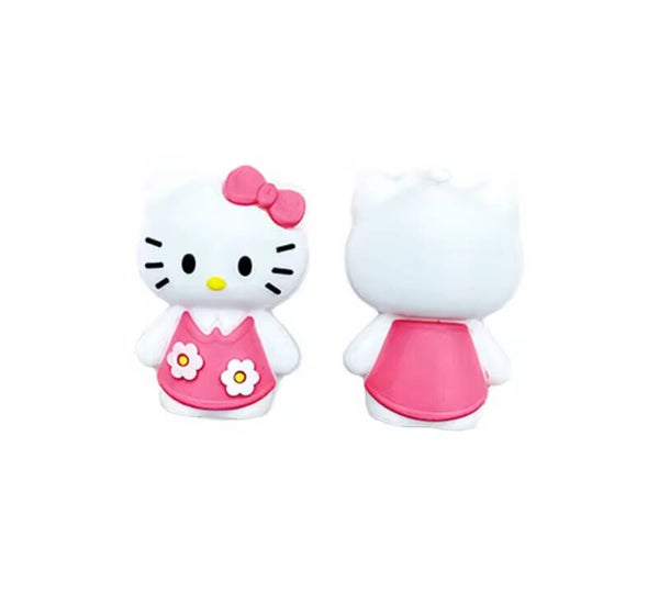 Silicone kraal – Hello Kitty (roze jurkje)