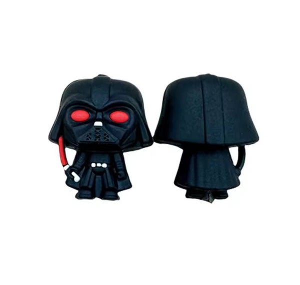 Silicone kraal – Darth Vader (zwart/rood)