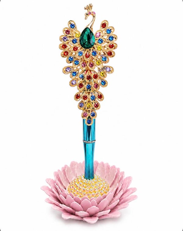 Royal Peacock Glam Pen 🦚✨