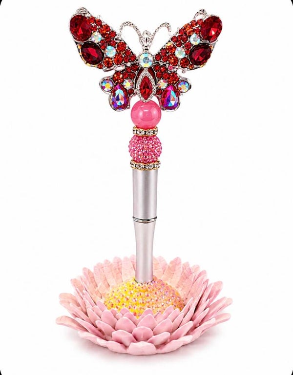 Ruby Butterfly Glam Pen 🦋❤️✨