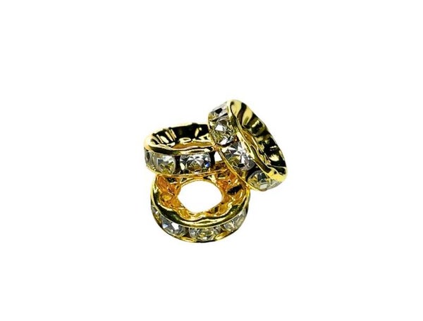 Strass goud 10 mm