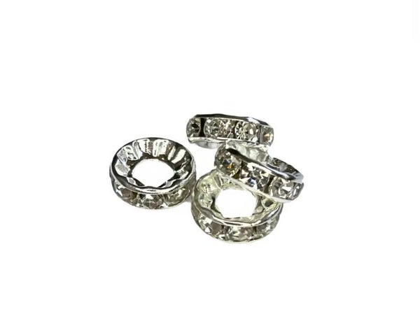 Strass zilver 10 mm