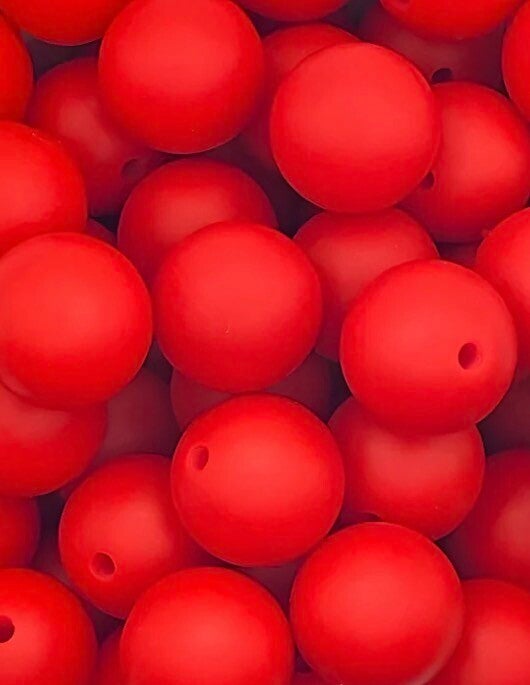 Siliconen Kralen Rood 15 mm