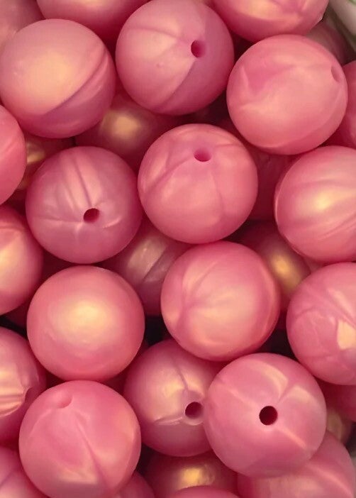 Siliconen Kralen Dark Pink Pearl