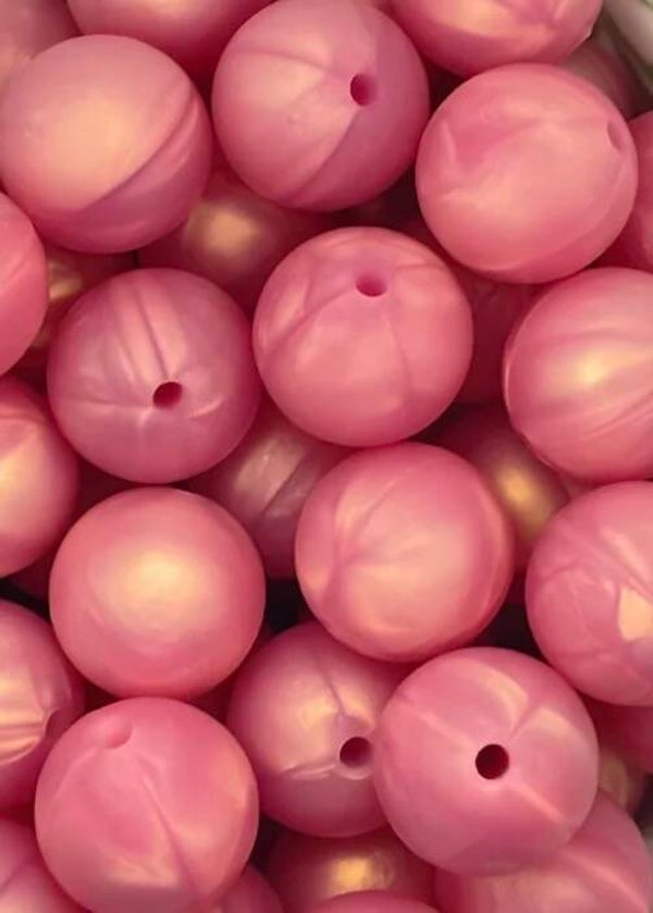 Siliconen Kralen Dark Pink Pearl