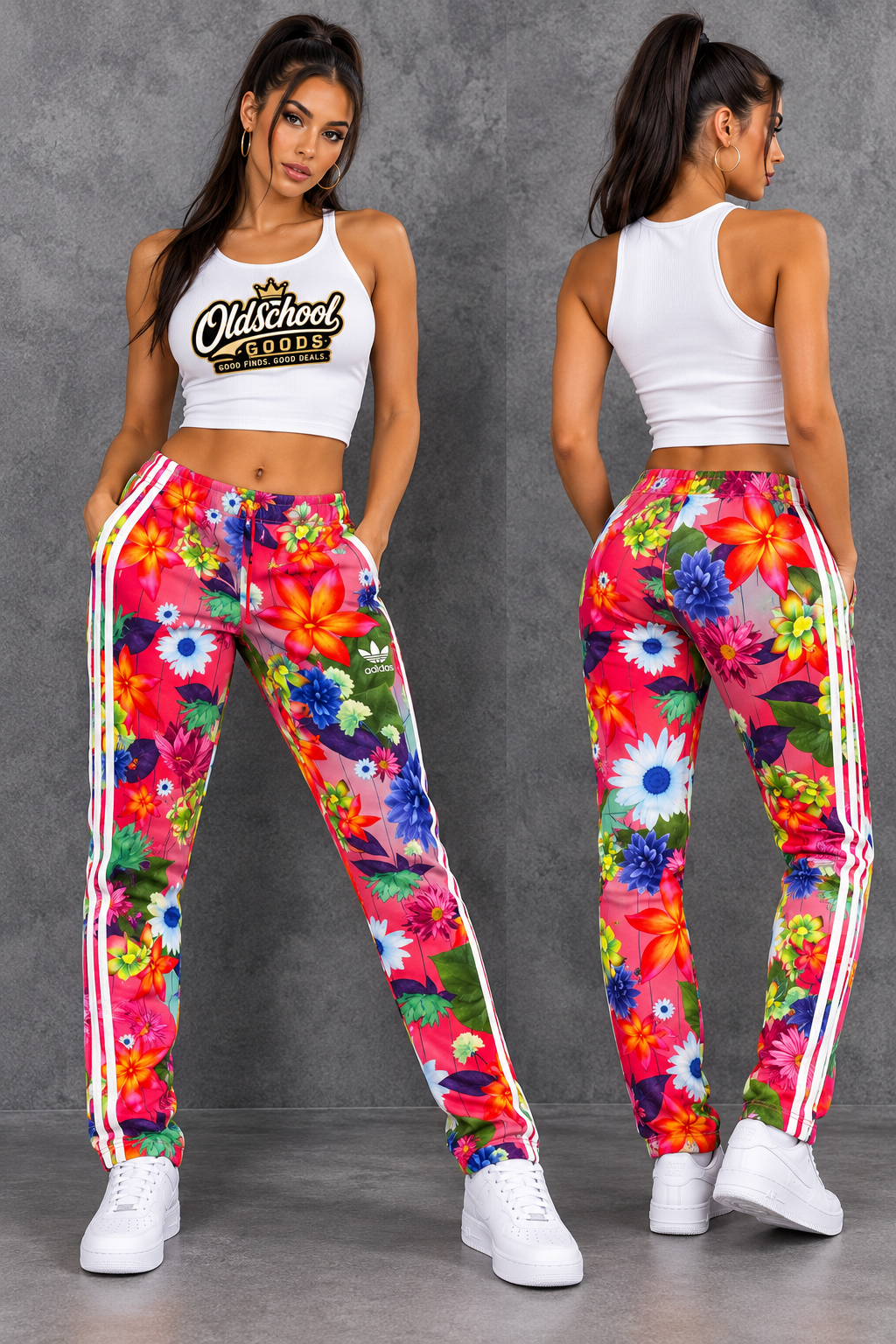 Adidas Originals Floral Leggings – Pink / Multicolor – 2017