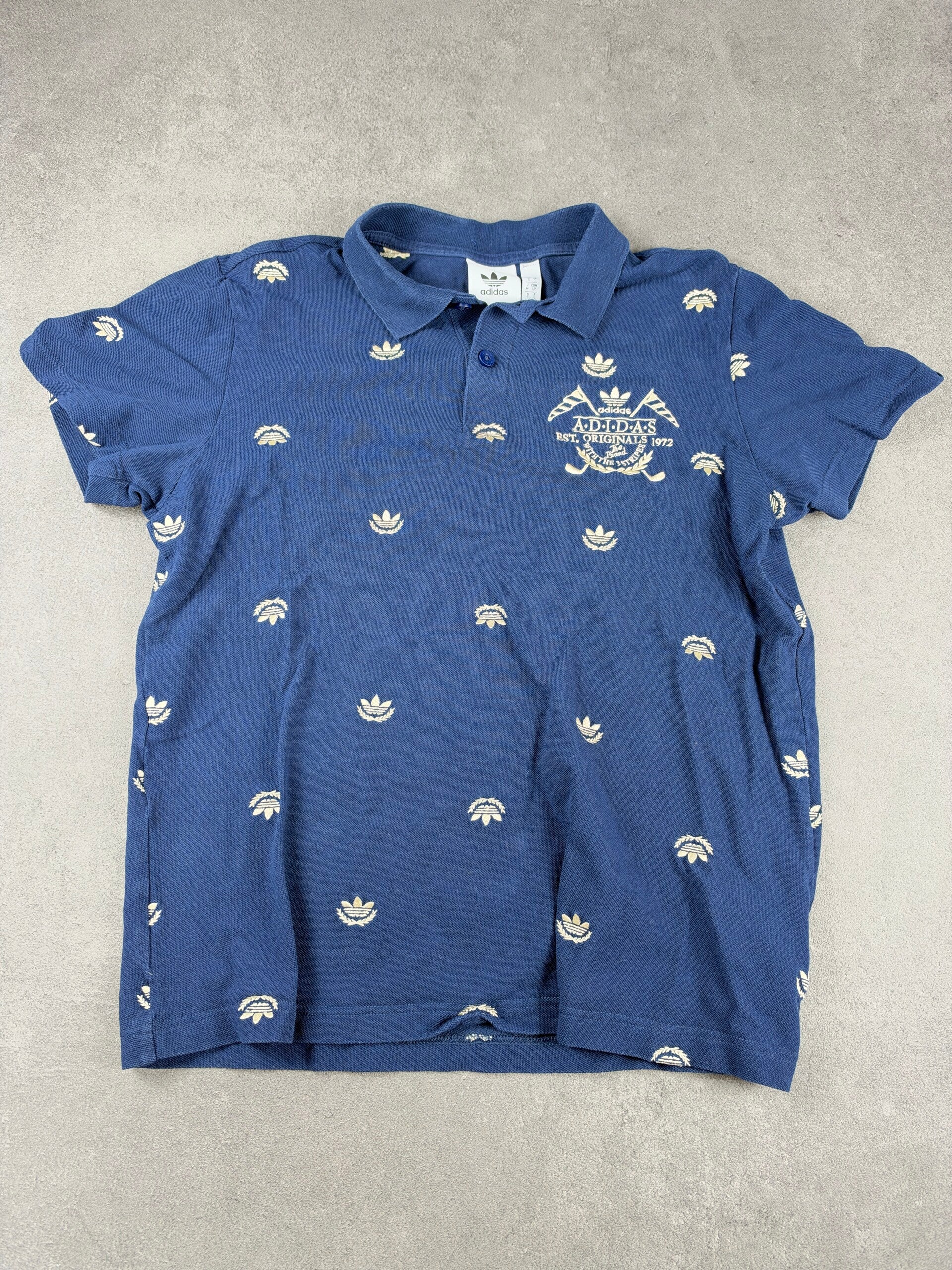 Adidas Originals Graphics Archive Polo – Night Indigo / Creme – Herren S – 2023