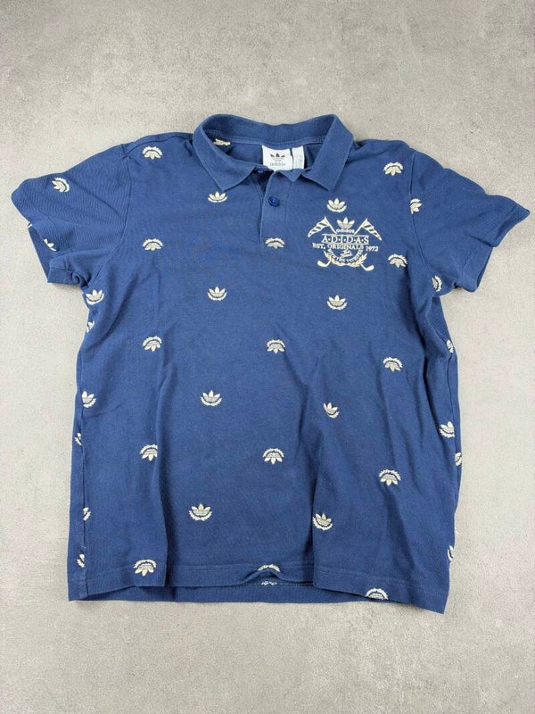 Adidas Originals Graphics Archive Polo – Night Indigo / Creme – Herren S – 2023