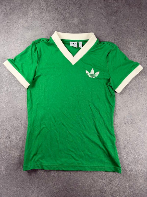 Adidas Originals Adicolor 70s V-Neck T-Shirt – Grün / Off-White – Damen 34 – 2022