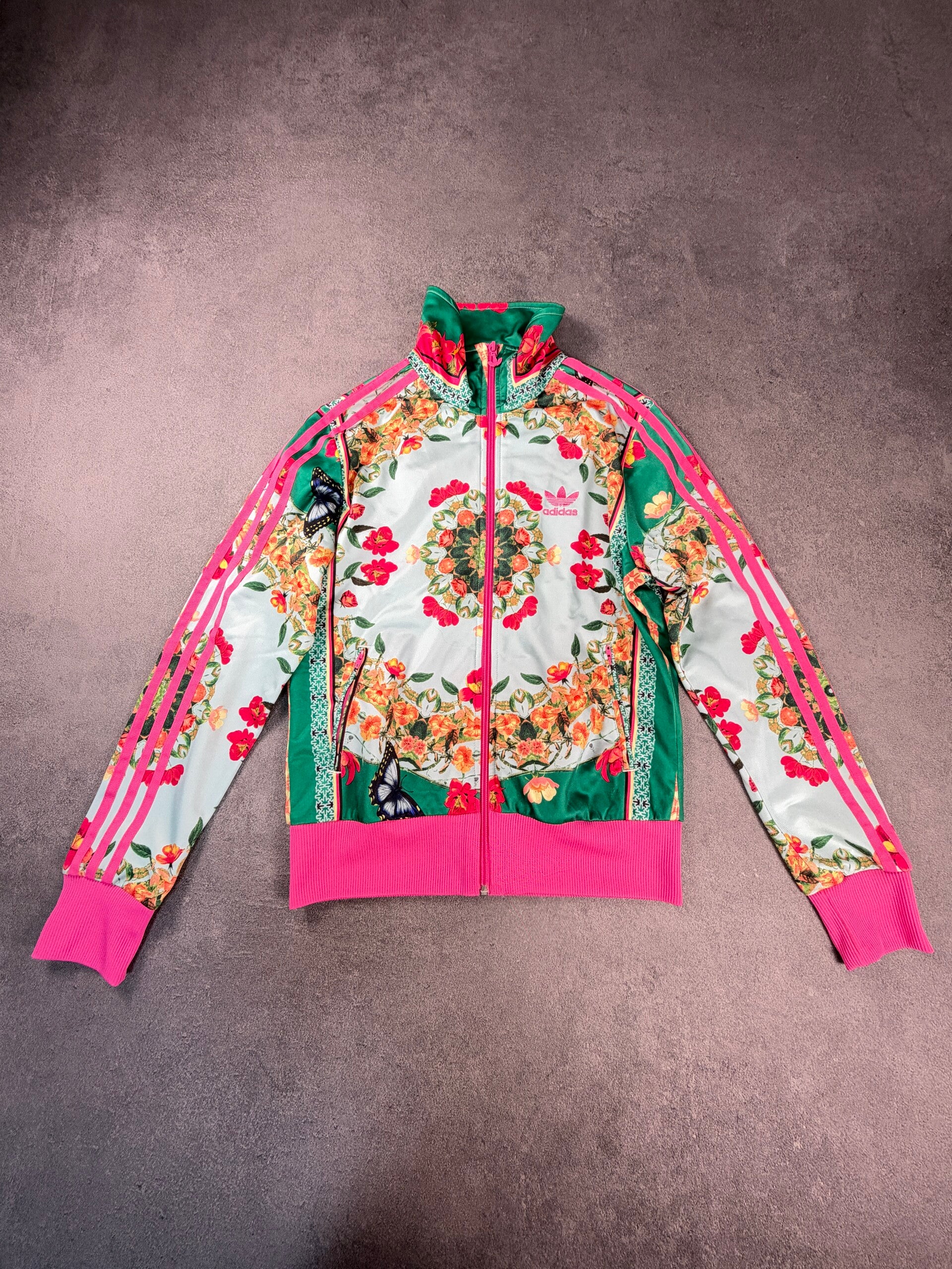 Adidas Originals × FARM Rio SAMPLE Track Jacket 2013 – Tropical Floral Butterfly – Vintage – Gr. 36