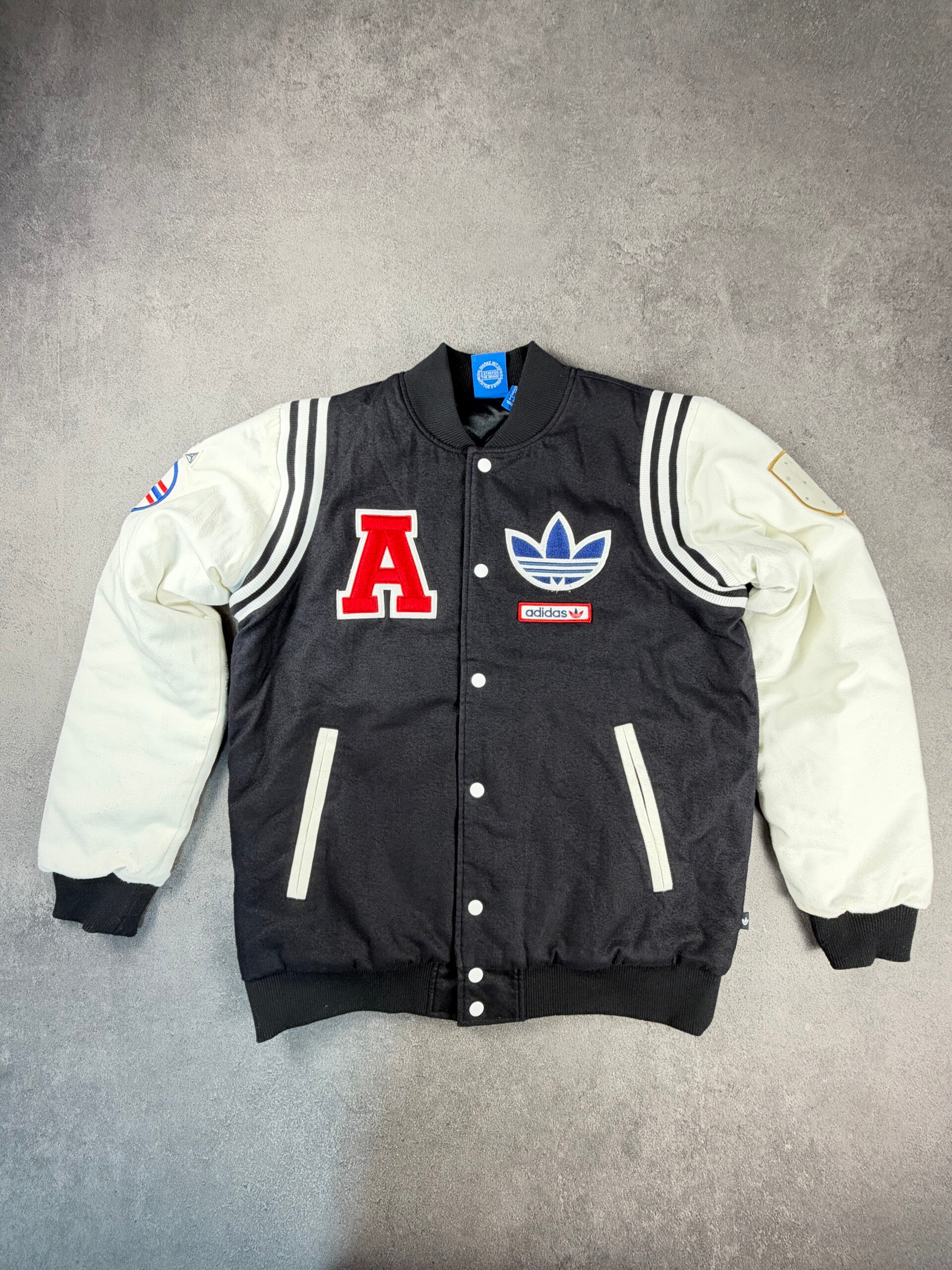 Adidas Originals College Varsity Jacket – Schwarz / Weiß – Größe M – Vintage 2011