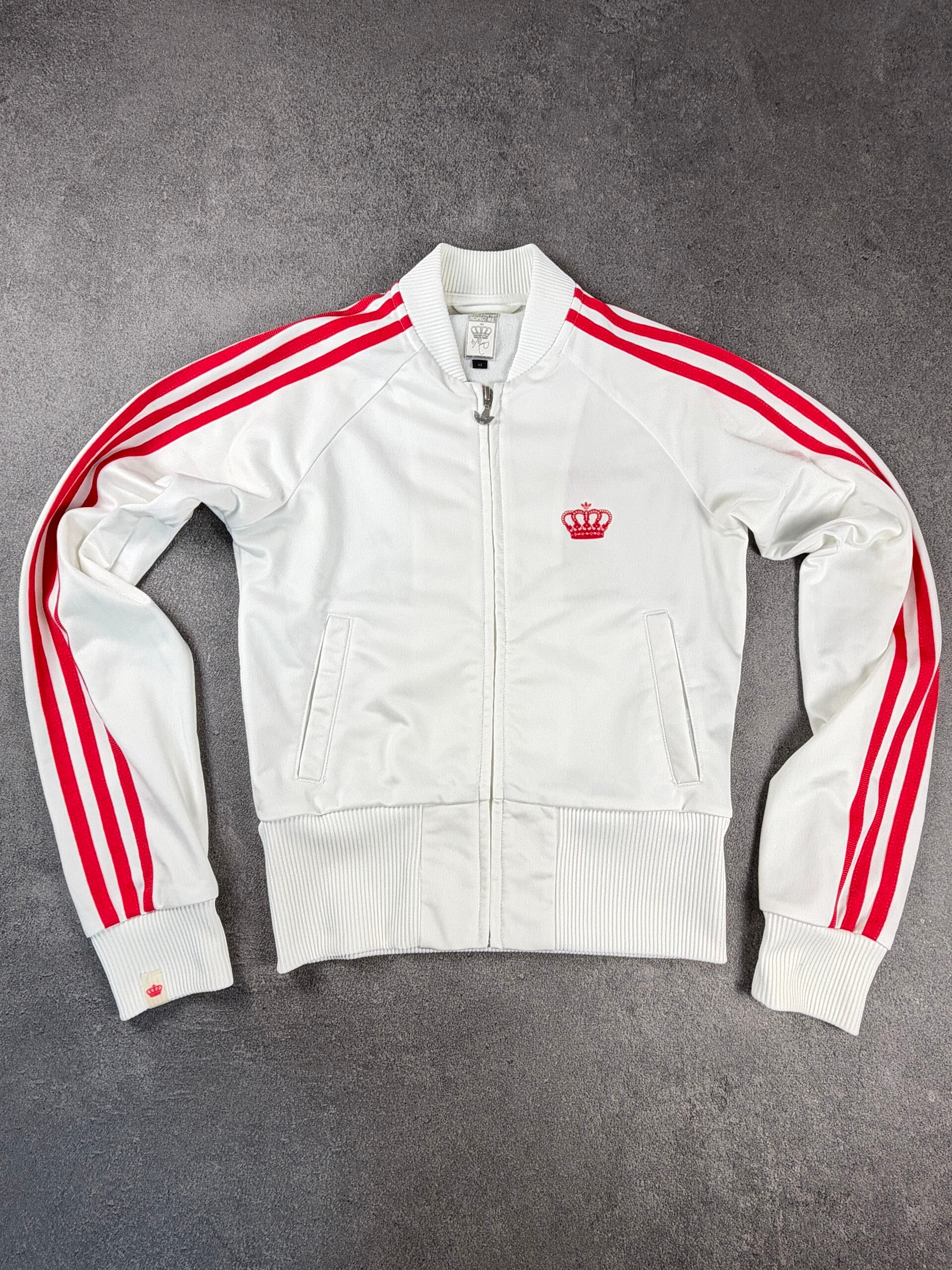 Adidas Originals x Missy Elliott Respect M.E. Track Jacket – Weiß / Rot – Gr. 42 – 2006 Vintage Y2K
