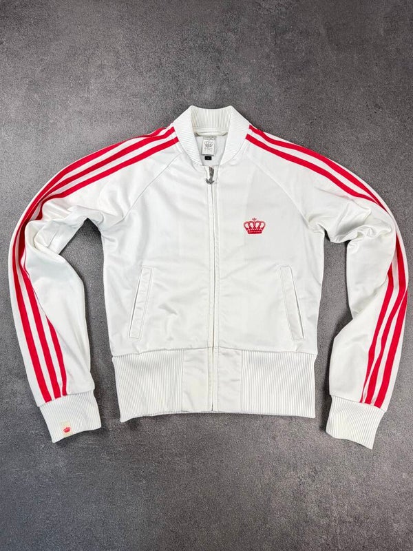 Adidas Originals x Missy Elliott Respect M.E. Track Jacket – Weiß / Rot – Gr. 42 – 2006 Vintage Y2K