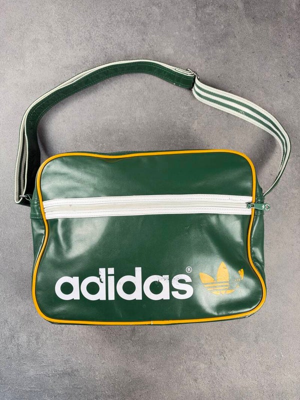 Adidas Originals Vintage Airliner Shoulder Bag – Dunkelgrün / Gelb / Weiß – 2012