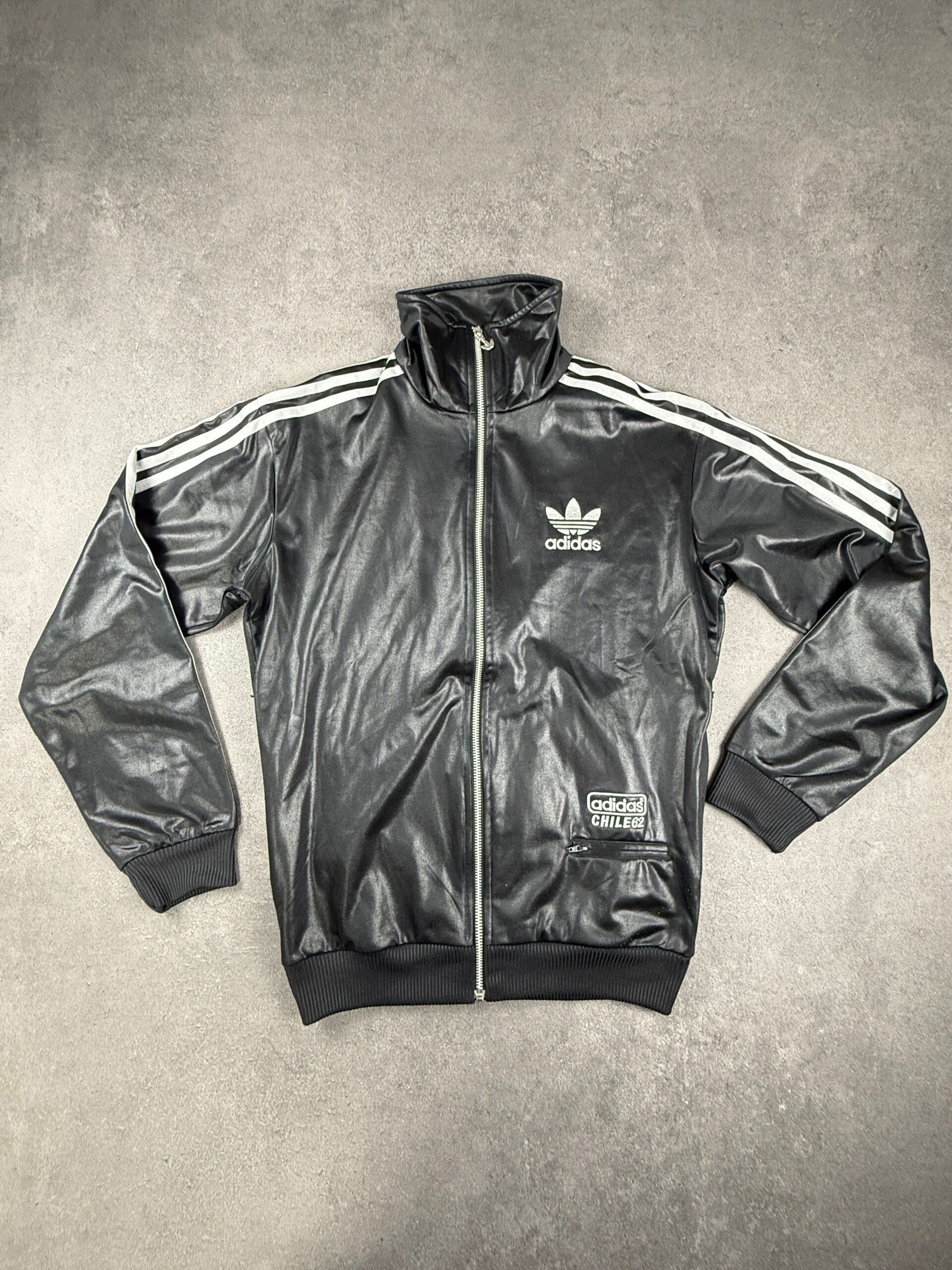 Adidas Originals Chile 62 Track Jacket – Black / Silver – Größe S