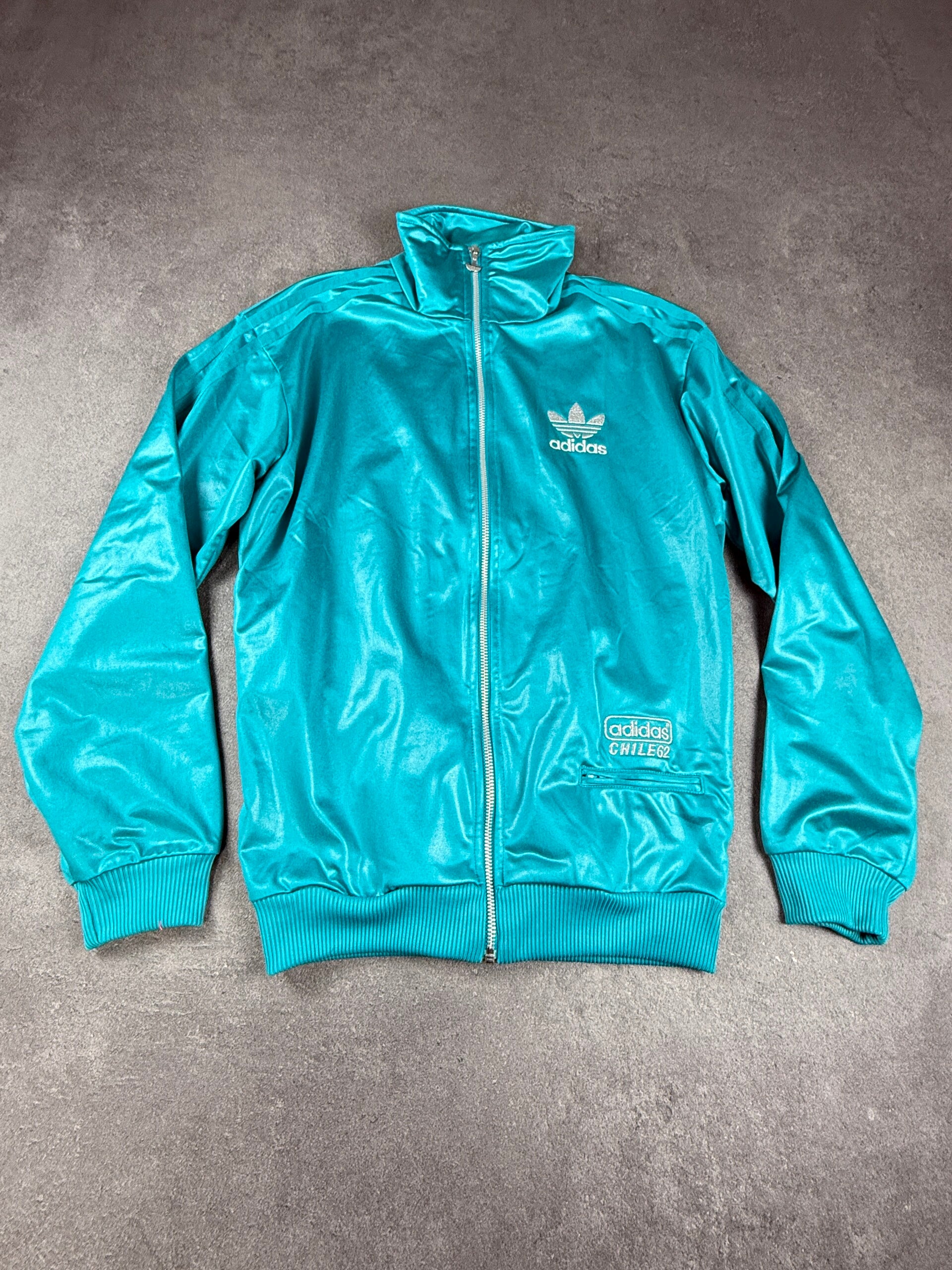 Adidas Originals Chile 62 Track Top – Turquoise / Silver – Größe S