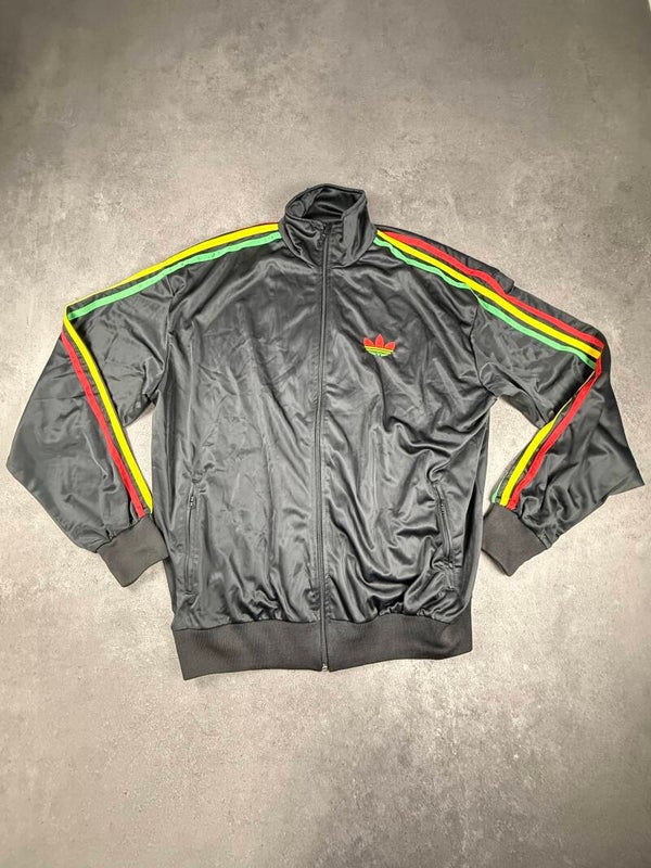 Adidas Originals Rasta Track Jacket – Schwarz / Rot / Gelb / Grün – XL – 2008