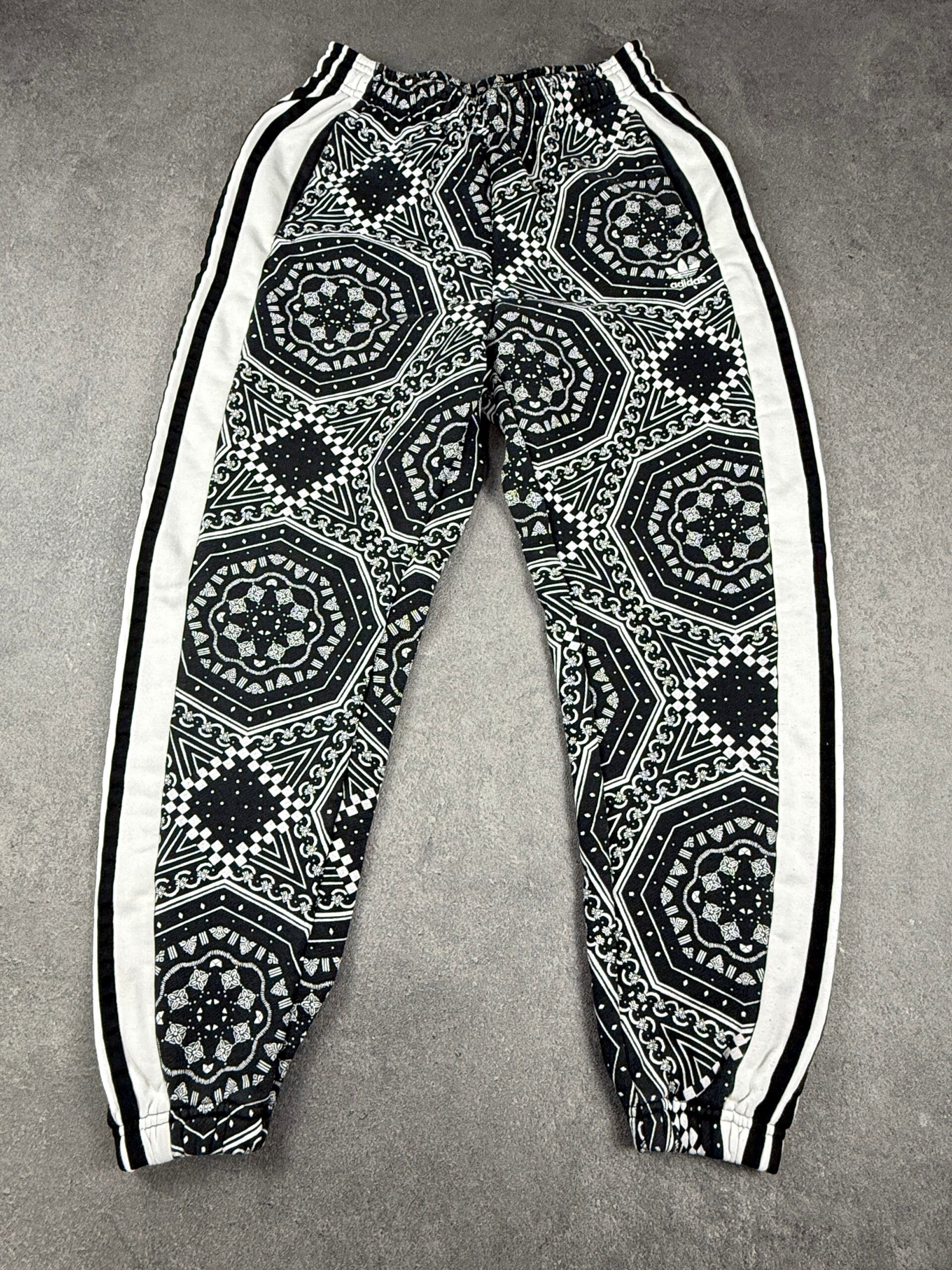 Adidas Originals Bandana Print Track Pants – Schwarz / Weiß – Damen 32 – 2018