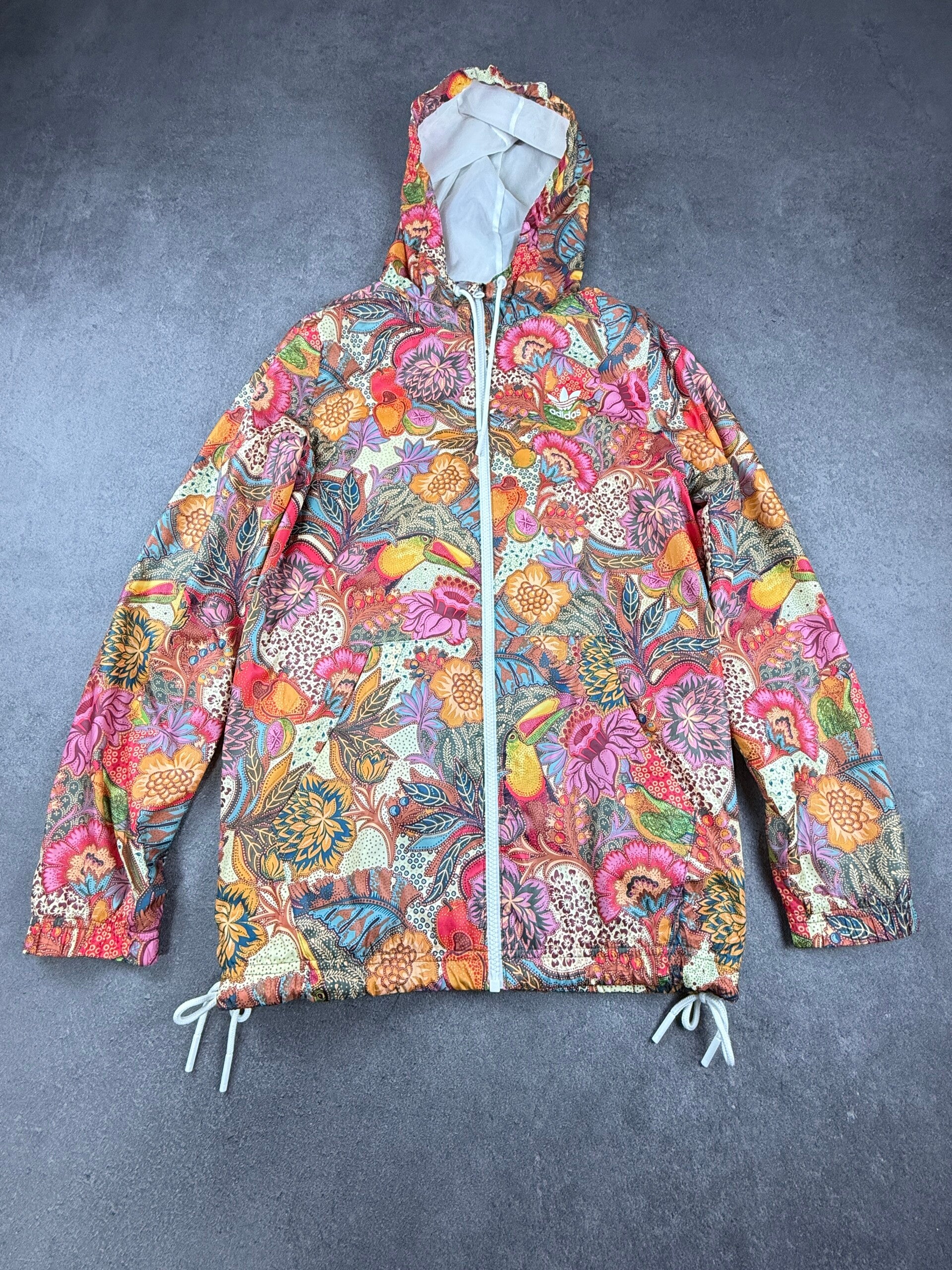 Adidas Originals x The FARM Company Fugiprabali Windbreaker „Flowery Bali“ – Multicolor – Damen 34 – 2016