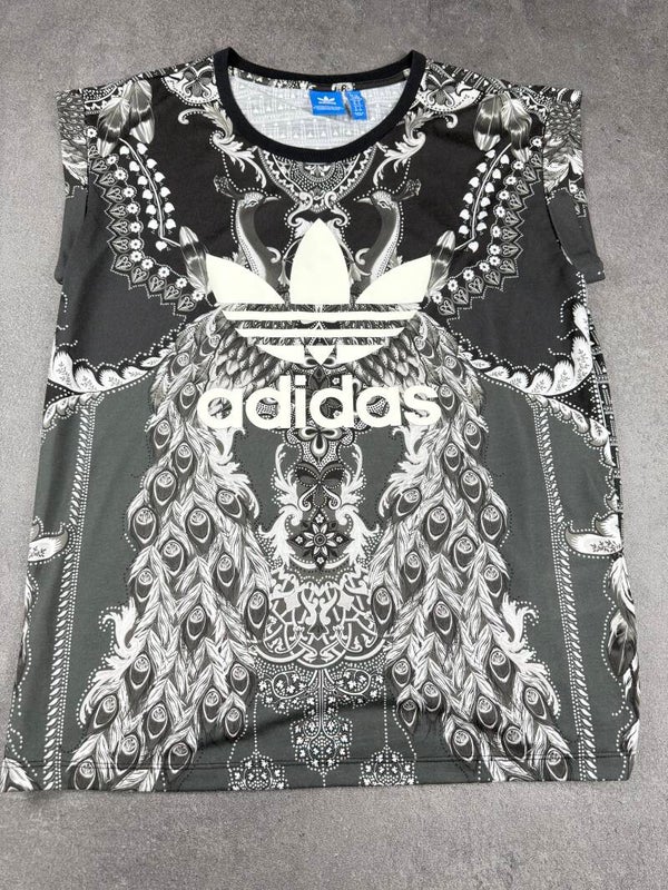 Adidas Originals x The FARM Company Pavao Tee – Schwarz / Weiß – Damen 40 – 2016