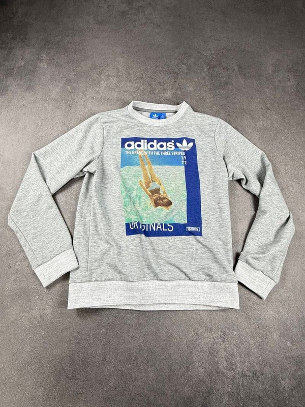 Adidas Originals Graphic Sweatshirt „1972“ – Grau – Größe S – 2014 Unisex