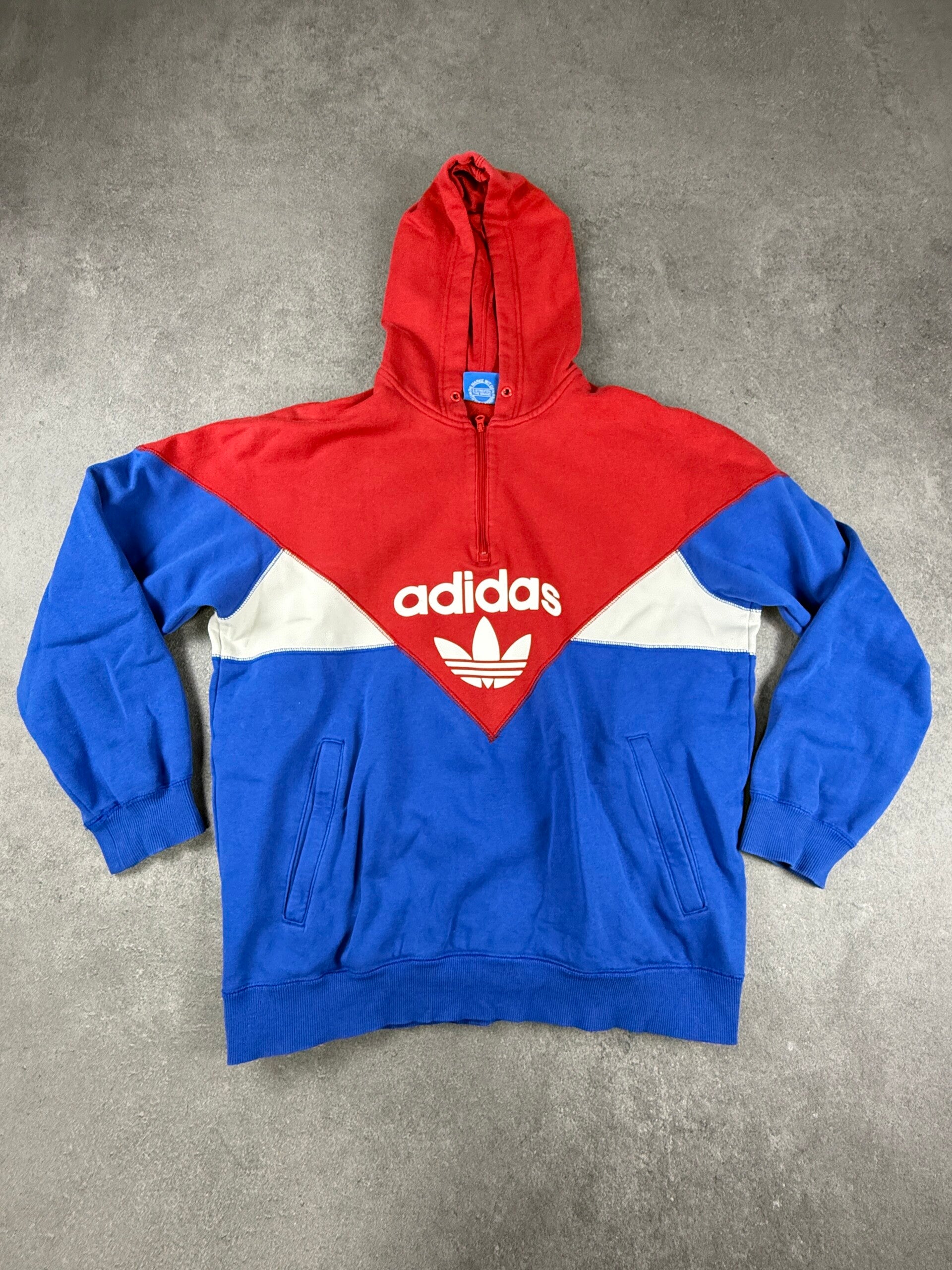 Adidas Originals Colorado Half Zip Hoodie – Rot / Blau / Weiß – L – 2013