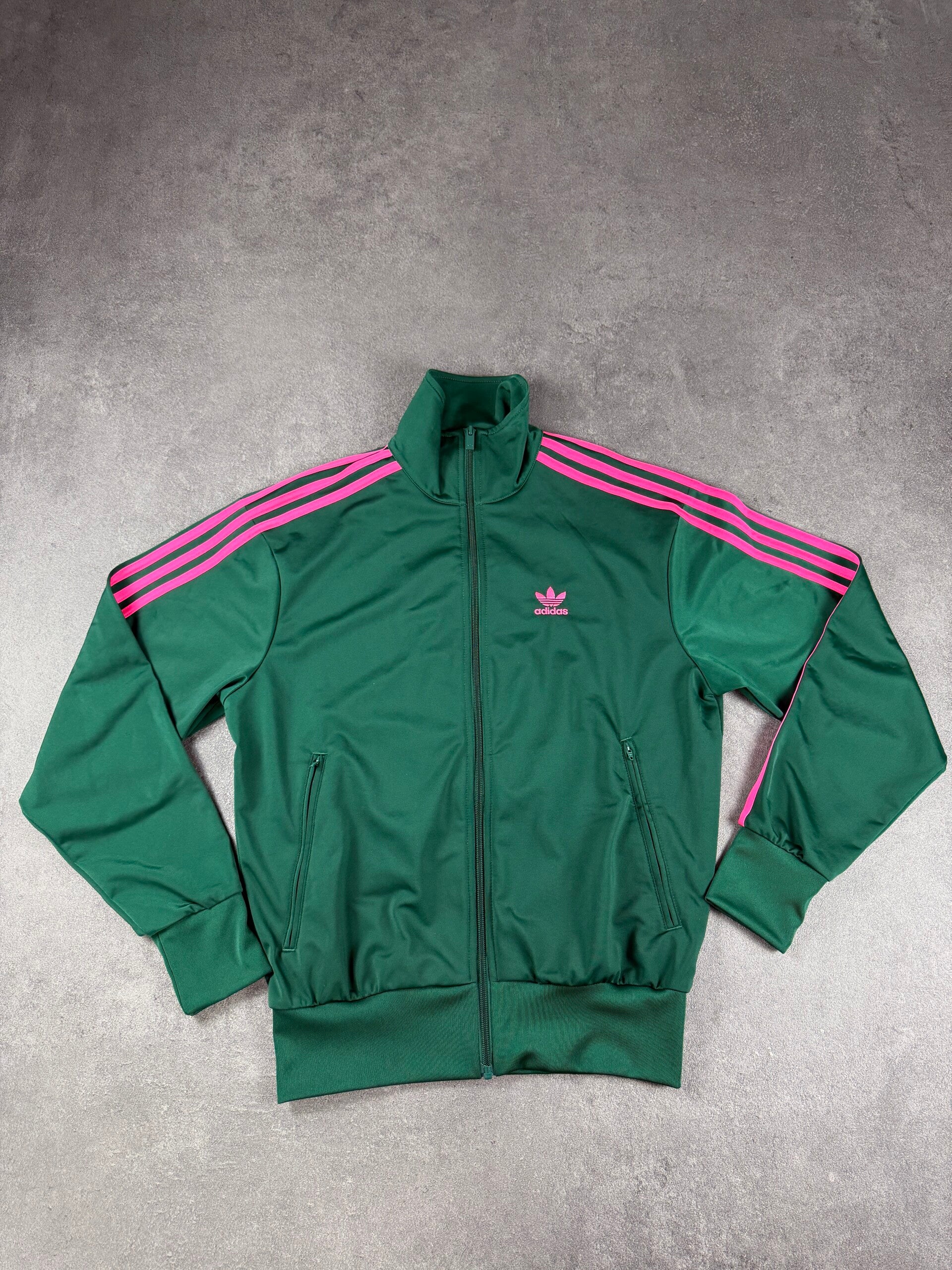 Adidas Originals Adicolor Classics Firebird Track Top – Collegiate Green / Lucid Pink – XS – 2025