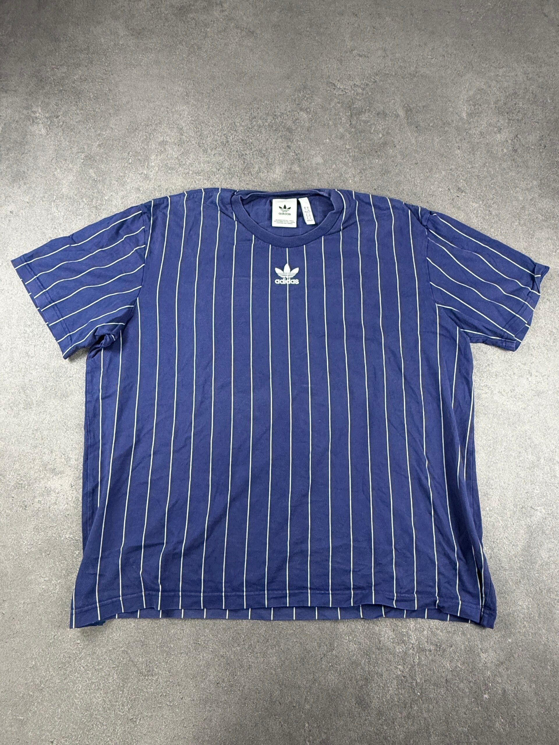 Adidas Originals Pinstripe Trefoil T-Shirt – Navy / Weiß – XL – 2021