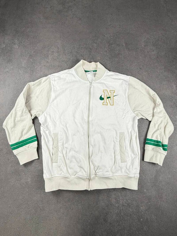 Nike Sportswear Retro Fleece Varsity Jacket – Sail / Grün / Gold – M – 2022
