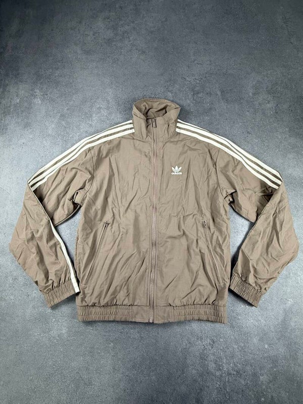 Adidas Originals Adicolor Woven Firebird Track Top – Trace Brown / Weiß – XS – 2024