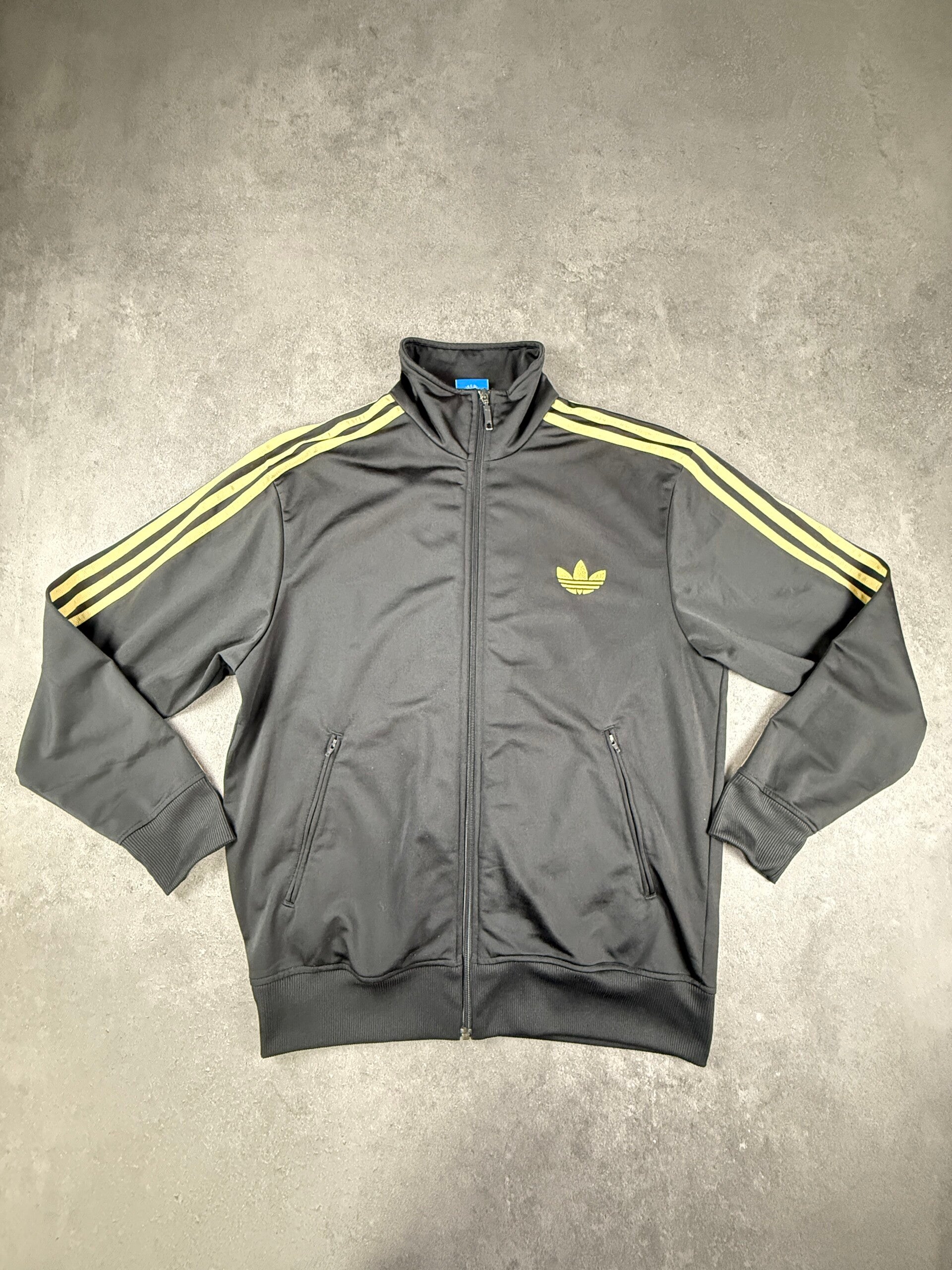 Adidas Firebird Track Top schwarz/gelb Trefoil Größe L 2011