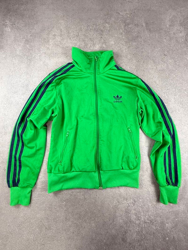Adidas Firebird Track Top grün/navy Trefoil große Rückenlogo Größe M 2010